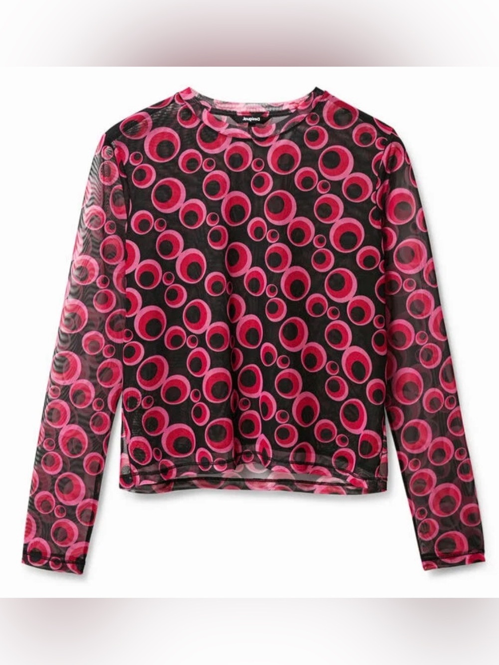 DESIGUAL Semi/Sheer Mesh Top